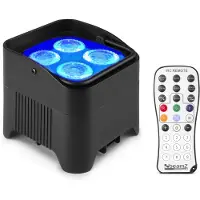 Beamz BBP94W accu Uplight met 4x 12W LED's en draadloze DMX