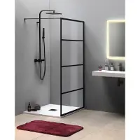 Gelco Cure Black inloopdouche 70x200cm 8mm glas anti-kalk