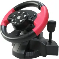 Gembird STR-MV-02 Stuur PC,Playstation 2 Zwart, Rood game controller