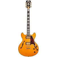 D'angelico Excel Mini DC Vintage Natural semi-akoestische gitaar met koffer