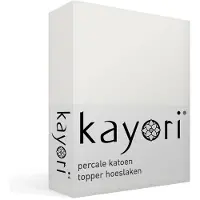 Kayori Topper Hoeslaken Shizu Offwhite (Percal)-180 x 200 cm