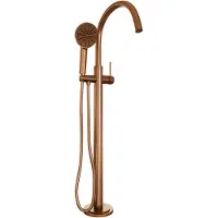 Brauer Copper Edition vrijstaande badmengkraan met 3 standen handdouche koper geborsteld PVD