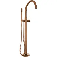 Brauer Vrijstaande Badkraan Copper Met Handdouche Staafmodel Koper