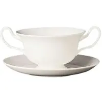 Wedgwood - White China - Schotel voor cappuccinokop of soepkom - bone china