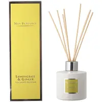 Max Benjamin geurstokjes Lemongrass & Ginger 24 cm porselein geel