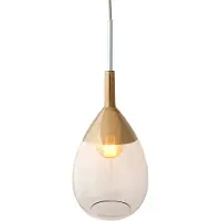 Ebb & Flow Glazen hanglamp Lute, dimbaar, messing / goud, Woon-/ Eetkamer, Glas, Scandinavisch, hanglamp