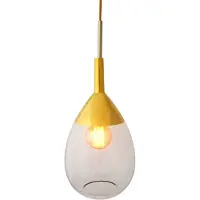 Ebb & Flow Glazen hanglamp Lute M, dimbaar, helder / transparant, Woon-/ Eetkamer, Glas, Scandinavisch, hanglamp