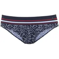 LASCANA Bikinibroek 'Minimal' navy / rood / wit