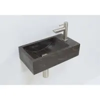 Lambini Designs Recto rechts natuursteen fonteinset met RVS kraan en toebehoren