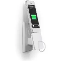 Bluelounge Rolio Mini Dock Lightning avec enrouleur de Cable pour iPhone, iPod Touch, iPad et iPad mini Blanc