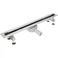SaniGoods Compact 80cm douchegoot RVS mat zwart met slank design