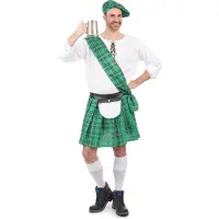 Vegaoo Groen Schotse outfit voor heren