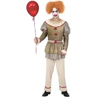Vegaoo - Psycho horror clown kostuum voor mannen