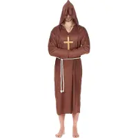 Vegaoo Klassieke monniken outfit voor mannen