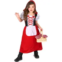 Vegaoo Klein en schattig Roodkapje kostuum voor meisjes