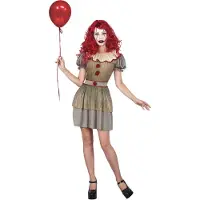 Vegaoo - Psychopathische clown kostuum voor vrouwen