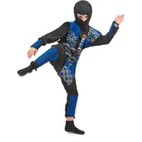 Vegaoo Blauw ninja kostuum voor jongens