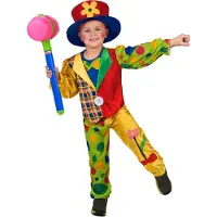 Vegaoo Bont clown kostuum voor jongens