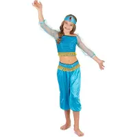 Vegaoo Blauw Arabische danseres outfit voor meisjes