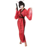 Vegaoo Geisha kostuum met Japanse tekens voor vrouwen