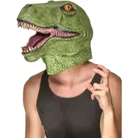 Vegaoo Dinosaurus latex masker voor volwassenen