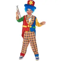 Vegaoo Geruit clown pak voor kinderen