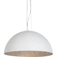 QAZQA Moderne hanglamp wit met zilver 70cm - Magna