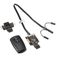 Silverstone SST SST-ES02-USB (Apparaat-specifieke afstandsbediening, Radiofrequentie (RF)), Afstandsbediening, Zwart