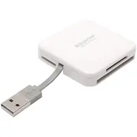 PNY Kaartlezer Alles in één (USB 2.0), Geheugenkaartlezer, Wit