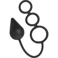 Master Series Triple Threat Tri-Cock Ring and Plug