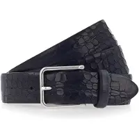 B.belt Riem leer 105 cm blauw