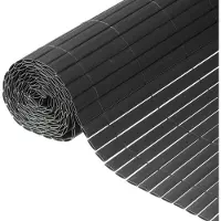 Nature tuinscherm dubbelzijdig 1x3 m pvc antraciet