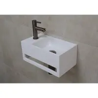 Saniclear fonteinset bali links met oud ijzerkleurige kraan