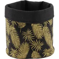 Allibert Opbergmand Oural Conga - Katoen - Zwart/goud - 16,5x16,5x6cm