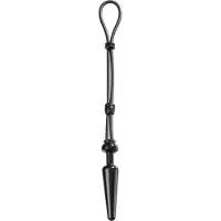 Malesation Cock-Grip Aluminium Medium Butt plug met cockring - Zwart
