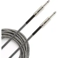 D'Addario Gitaarkabel Custom Braided 4,57m Zwart/Grijs