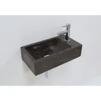 Lambini Designs Recto rechts natuursteen fonteinset met Chroom kraan en toebehoren