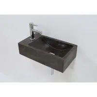 Lambini Designs Recto links natuursteen fonteinset met Chroom kraan en toebehoren
