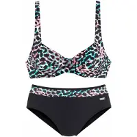 Venice beach Bikini turquoise / rood / zwart / wit
