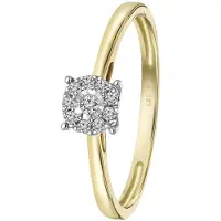Lucardi Ring goud / transparant