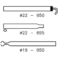 Campking Dakstang 170-250 cm, 22mm staal
