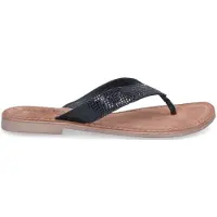 Lazamani Slippers Dames Zwart Leer Maat 36