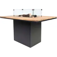 Cosi Cosiloft 120 relax excl. glasdining tafel black frame / teak top