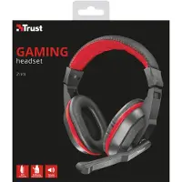Trust Ziva Gaming Headset (Bedraad), Gaming headset, Rood, Zwart