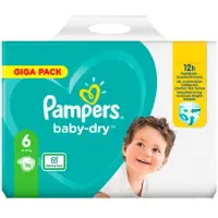 Pampers Baby-dry - Maat 6 (13-18kg) - 96 Luiers - Giga Pack