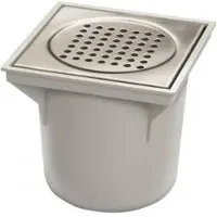HorecaTraders Emmer Vloer Put | ABS | 45 l/min | Geborsteld