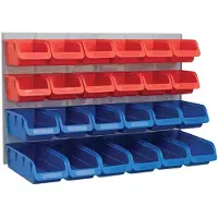 Faithfull FAIPAN24 24 delige opslagbakken set incl. wandrek