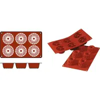 Silikomart Mini Bundt Cone Vorm 6s, siliconen, lengte: 300 mm, breedte: 175 mm