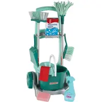 Theo Klein Toys Leifheit speelgoed schoonmaaktrolley - incl. schoonmaak accessoires - turquoise