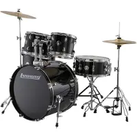 Ludwig Accent Fuse Black Cortex 5-delig drumstel inclusief hardware en bekkens